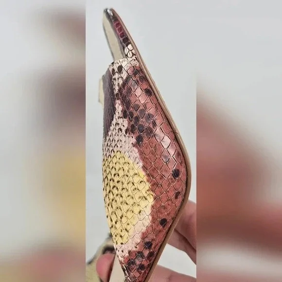 Vince Camuto Women's Madilin Platform Snake Print Leather Sandal Size 9 - Picture 8 of 15